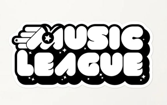 Black and White Logo Sticker