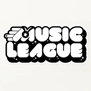 Black and White Logo Sticker